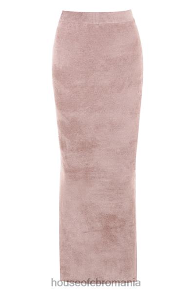 îmbrăcăminte House of CB fustă maxi chenille rene rose X4F68882