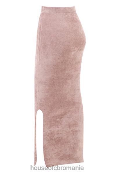 îmbrăcăminte House of CB fustă maxi chenille rene rose X4F68882