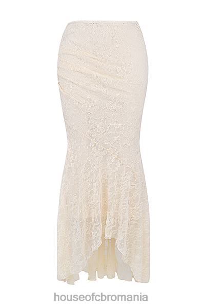 îmbrăcăminte House of CB fustă maxi din dantelă crem therese vintage X4F68841