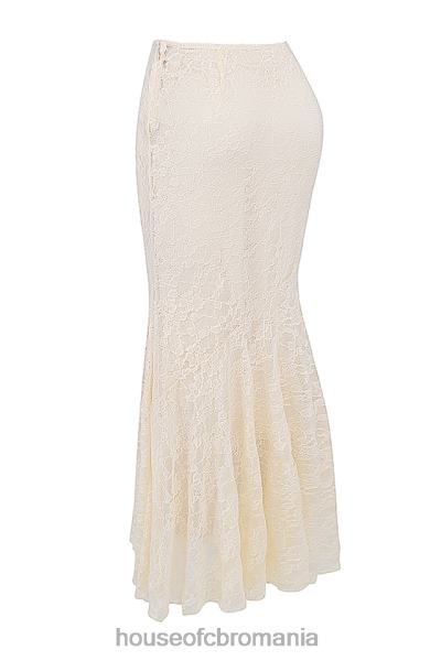 îmbrăcăminte House of CB fustă maxi din dantelă crem therese vintage X4F68841