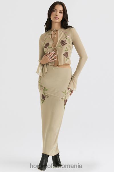 îmbrăcăminte House of CB fustă maxi florală lailah anghinare X4F68900