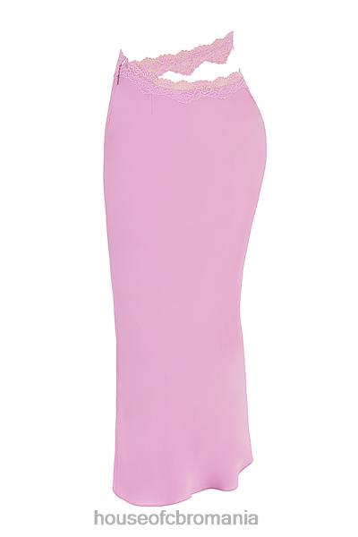 îmbrăcăminte House of CB fusta maxi cu dantelă roz mathilda X4F68909