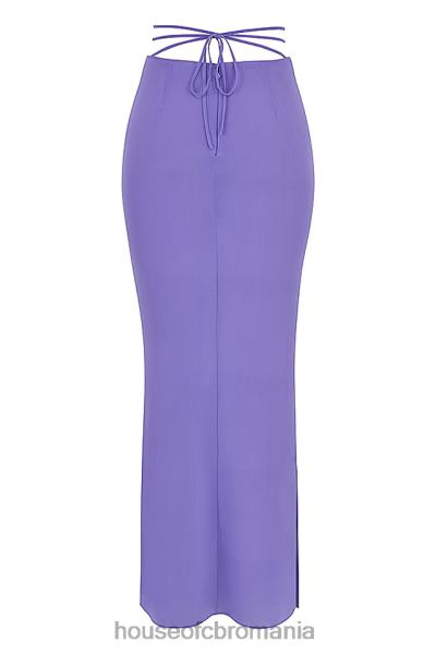 îmbrăcăminte House of CB fusta maxi decupata violet amalfi X4F68930