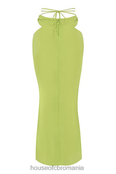 îmbrăcăminte House of CB fusta maxi georgette verde lime madeline X4F68955