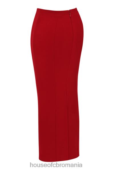 îmbrăcăminte House of CB fusta maxi nayara trandafir rosu X4F68875