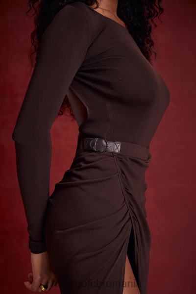 îmbrăcăminte House of CB fustă midi din tricot lilas espresso X4F68834