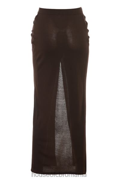 îmbrăcăminte House of CB fustă midi din tricot lilas espresso X4F68834