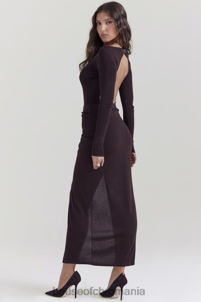 îmbrăcăminte House of CB fustă midi din tricot lilas espresso X4F68834