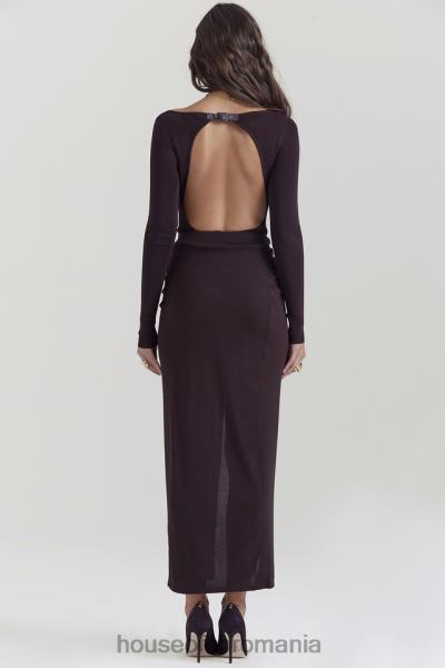 îmbrăcăminte House of CB fustă midi din tricot lilas espresso X4F68834