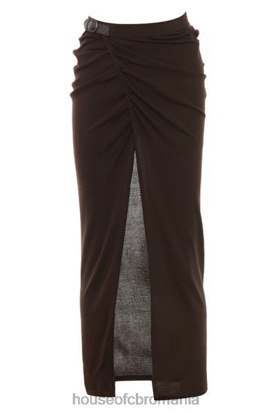 îmbrăcăminte House of CB fustă midi din tricot lilas espresso X4F68834