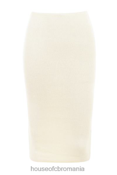 îmbrăcăminte House of CB fustă midi lotte crem tricot X4F68951