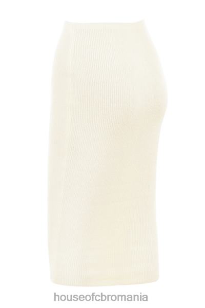 îmbrăcăminte House of CB fustă midi lotte crem tricot X4F68951