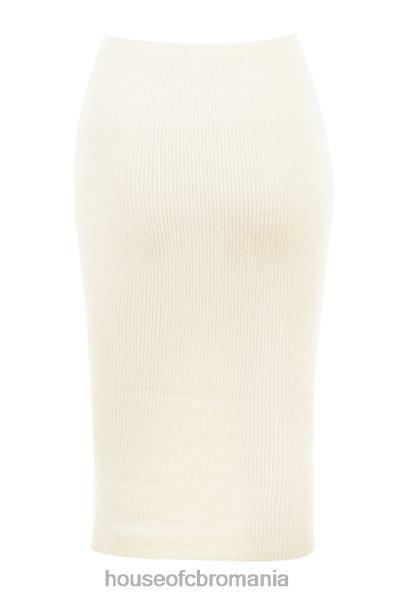 îmbrăcăminte House of CB fustă midi lotte crem tricot X4F68951