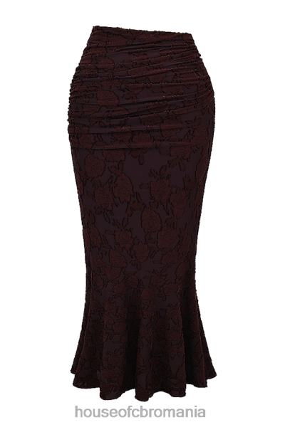 îmbrăcăminte House of CB fusta midi adrielle cacao X4F68833