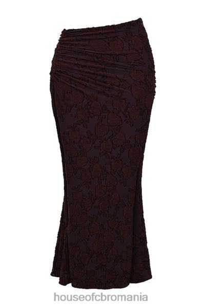 îmbrăcăminte House of CB fusta midi adrielle cacao X4F68833