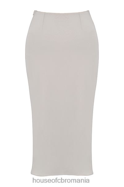 îmbrăcăminte House of CB fusta midi cu margele amal champagne X4F68872