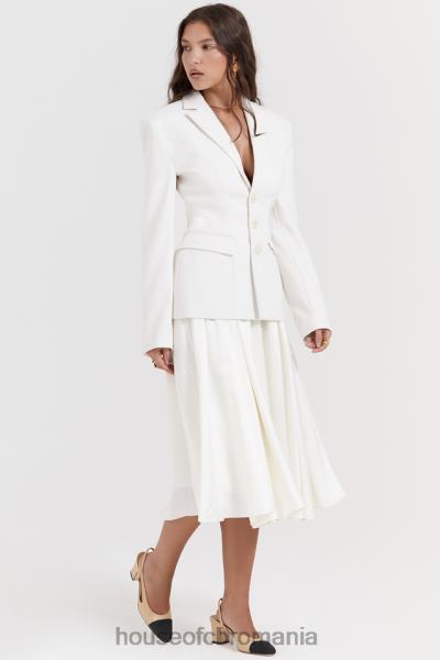 îmbrăcăminte House of CB suzette ivory fustă midi adunată X4F68839
