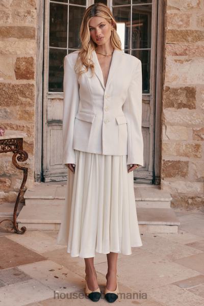 îmbrăcăminte House of CB suzette ivory fustă midi adunată X4F68839