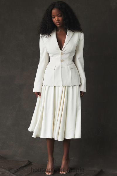 îmbrăcăminte House of CB suzette ivory fustă midi adunată X4F68839