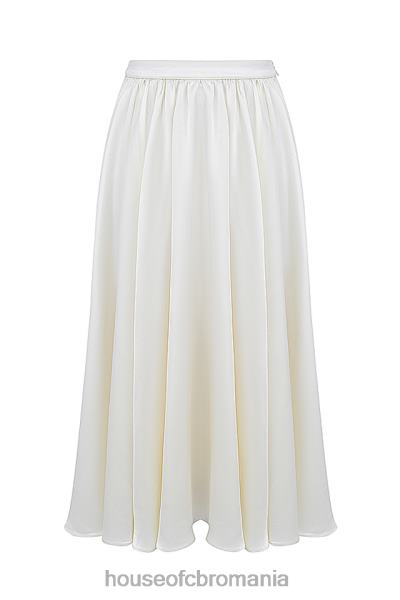 îmbrăcăminte House of CB suzette ivory fustă midi adunată X4F68839