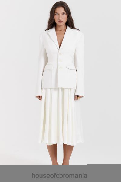 îmbrăcăminte House of CB suzette ivory fustă midi adunată X4F68839