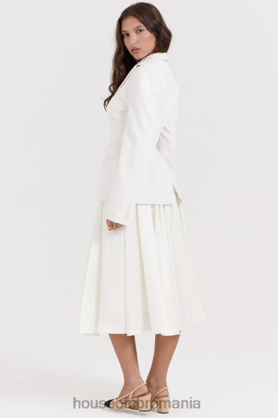 îmbrăcăminte House of CB suzette ivory fustă midi adunată X4F68839