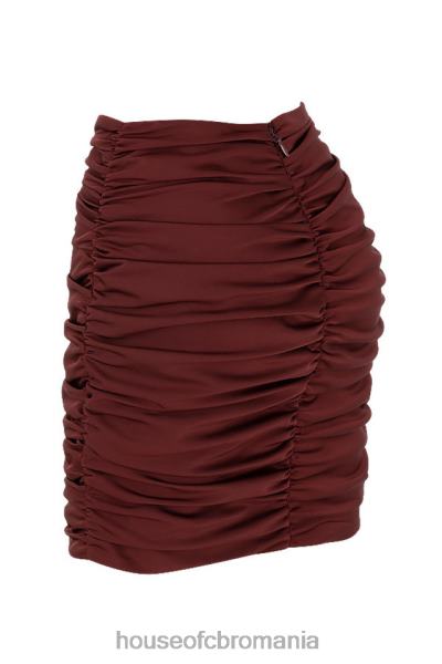 îmbrăcăminte House of CB fustă mini cu volan din satin stafide keeley X4F68991