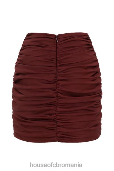 îmbrăcăminte House of CB fustă mini cu volan din satin stafide keeley X4F68991