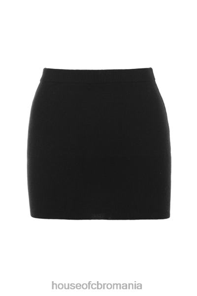 îmbrăcăminte House of CB fustă mini din cașmir negru avril X4F68883