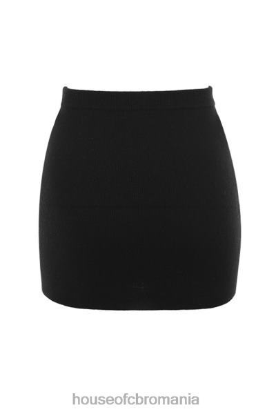 îmbrăcăminte House of CB fustă mini din cașmir negru avril X4F68883
