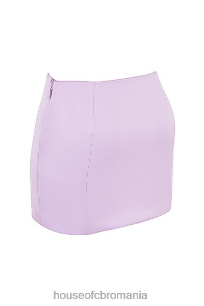 îmbrăcăminte House of CB fustă mini din satin orhidee elodie X4F68932