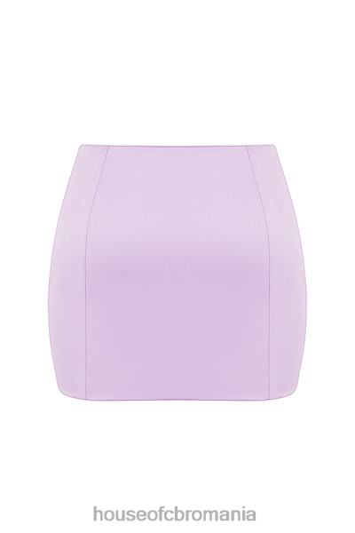 îmbrăcăminte House of CB fustă mini din satin orhidee elodie X4F68932
