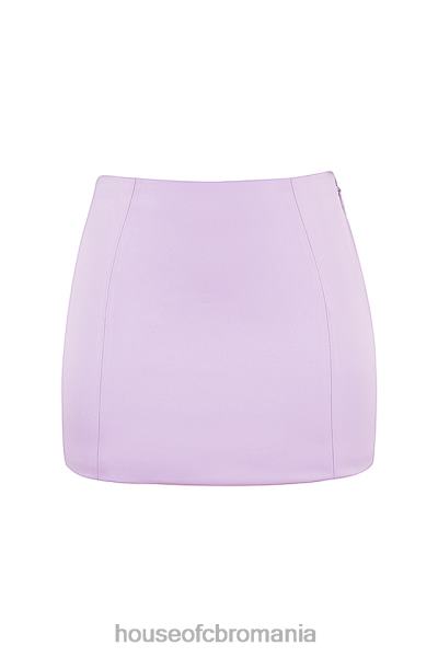 îmbrăcăminte House of CB fustă mini din satin orhidee elodie X4F68932