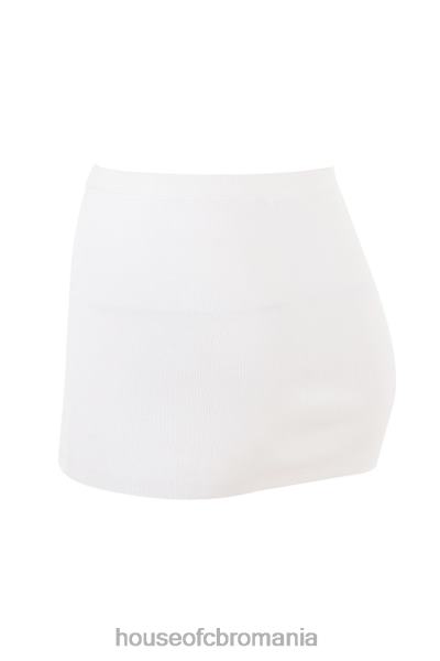 îmbrăcăminte House of CB fustă mini din tricot alb mariella X4F68856