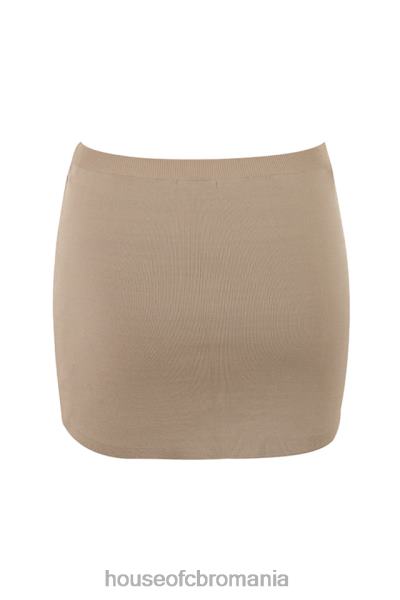îmbrăcăminte House of CB fustă mini din tricot mariella taupe X4F68905