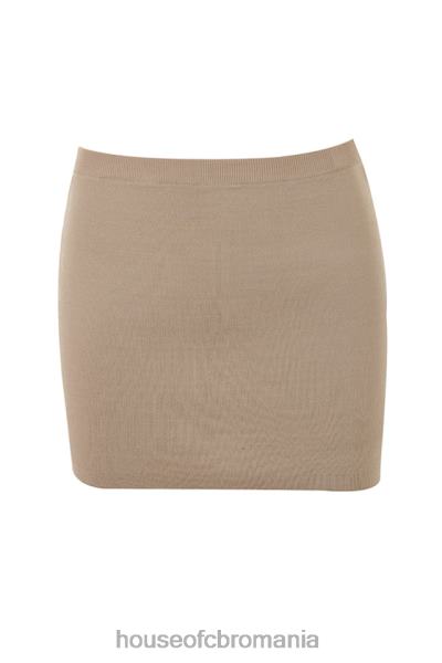 îmbrăcăminte House of CB fustă mini din tricot mariella taupe X4F68905