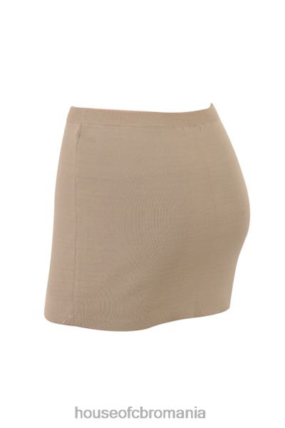 îmbrăcăminte House of CB fustă mini din tricot mariella taupe X4F68905
