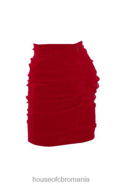 îmbrăcăminte House of CB fustă mini din tul roșu rosita X4F68985