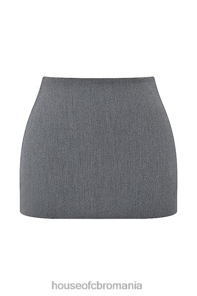 îmbrăcăminte House of CB fustă mini în formă de A gri jessamine X4F68840