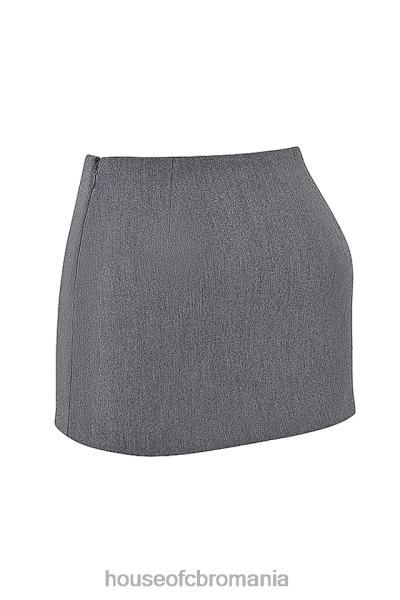 îmbrăcăminte House of CB fustă mini în formă de A gri jessamine X4F68840