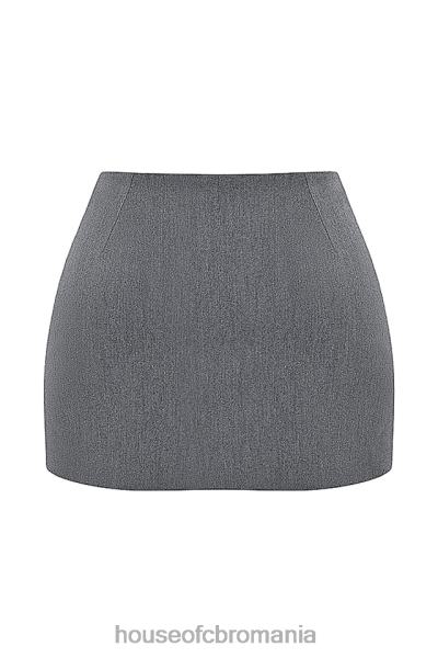 îmbrăcăminte House of CB fustă mini în formă de A gri jessamine X4F68840