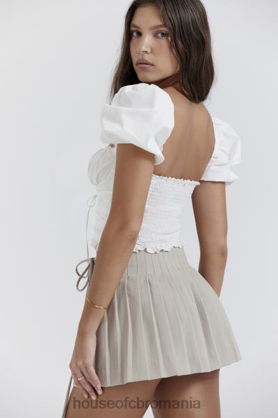 îmbrăcăminte House of CB fustă mini pliată cu piatră tatum X4F68848