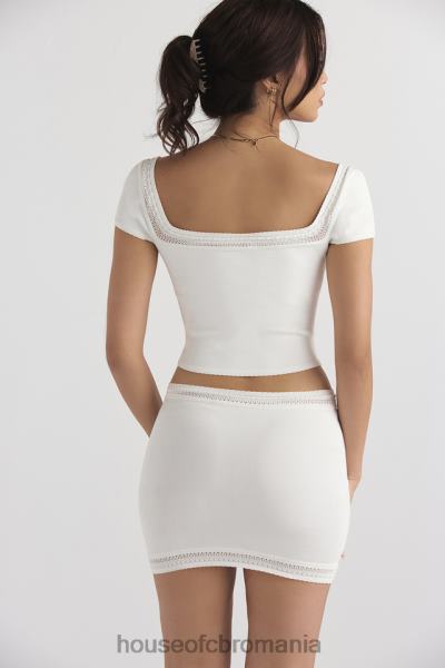 îmbrăcăminte House of CB fustă mini sarelle ivory dainty tricot X4F68921