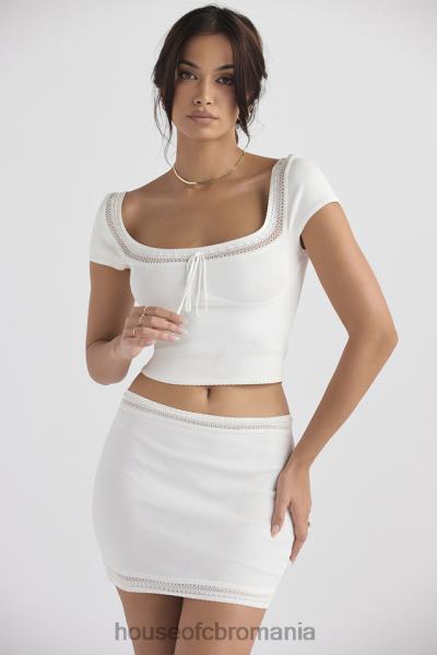 îmbrăcăminte House of CB fustă mini sarelle ivory dainty tricot X4F68921