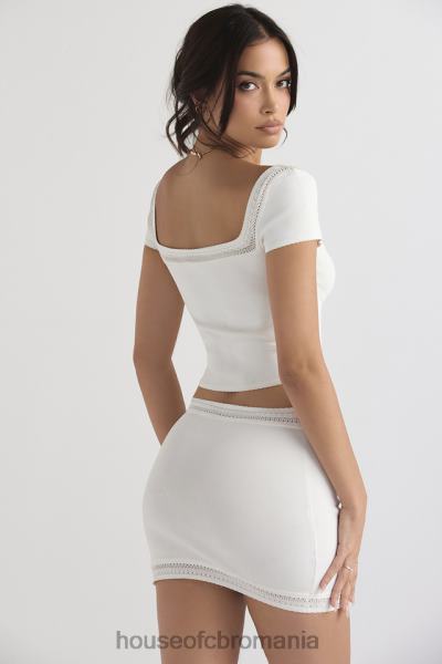 îmbrăcăminte House of CB fustă mini sarelle ivory dainty tricot X4F68921
