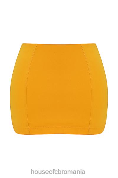 îmbrăcăminte House of CB fustă mini sculptată nisha mandarine X4F68846