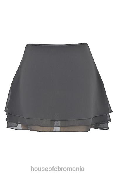 îmbrăcăminte House of CB fustă mini stratificată floaty shadow clarice X4F68935