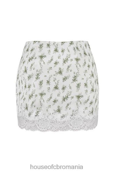 îmbrăcăminte House of CB fusta mini cu dantelă cu imprimeu noemie garden X4F68922