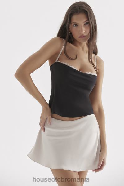 îmbrăcăminte House of CB fusta mini malala off white X4F68873