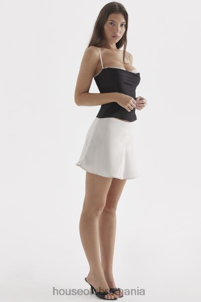 îmbrăcăminte House of CB fusta mini malala off white X4F68873